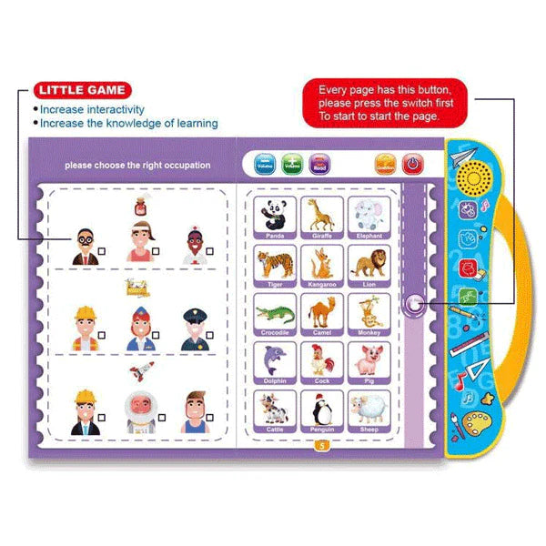 Interactive Study Learning Book كتاب التعلم التفاعلي للأطفال My Store